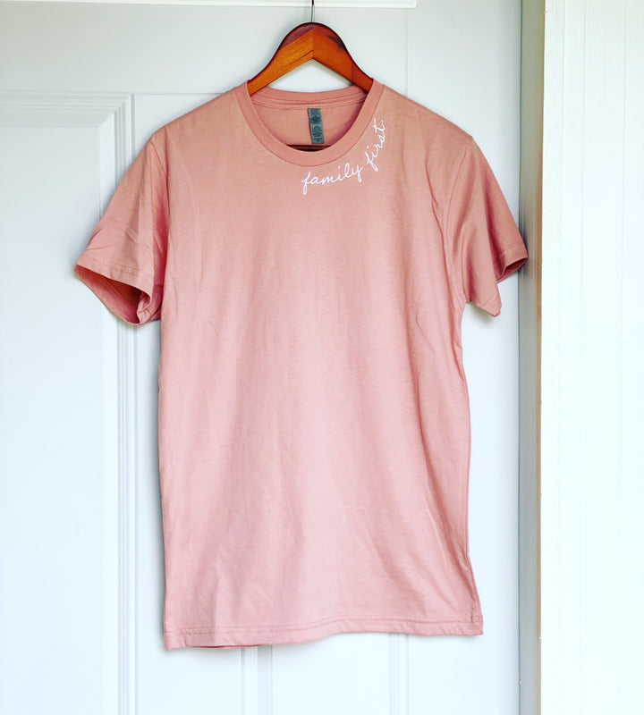 Family First Embroidered Tee